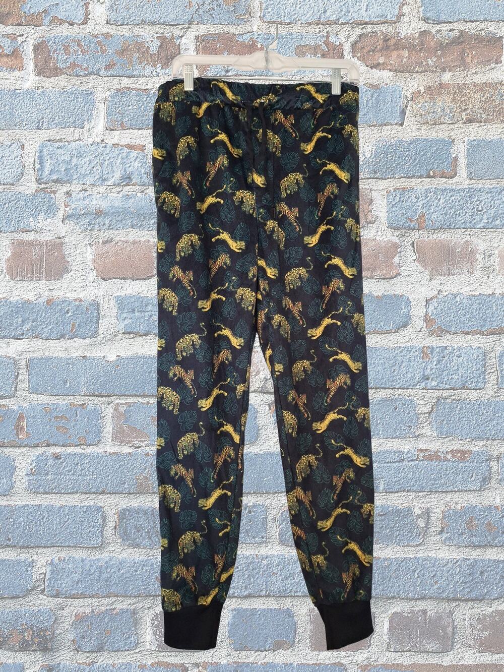 Ed Hardy Pajama Bottoms Size Large with Tiger Design Soft and Warm